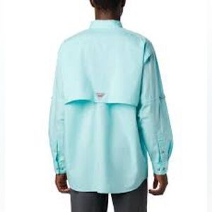 Columbia fishing PFG Mens Aqua green short sleeved shirt size large button up